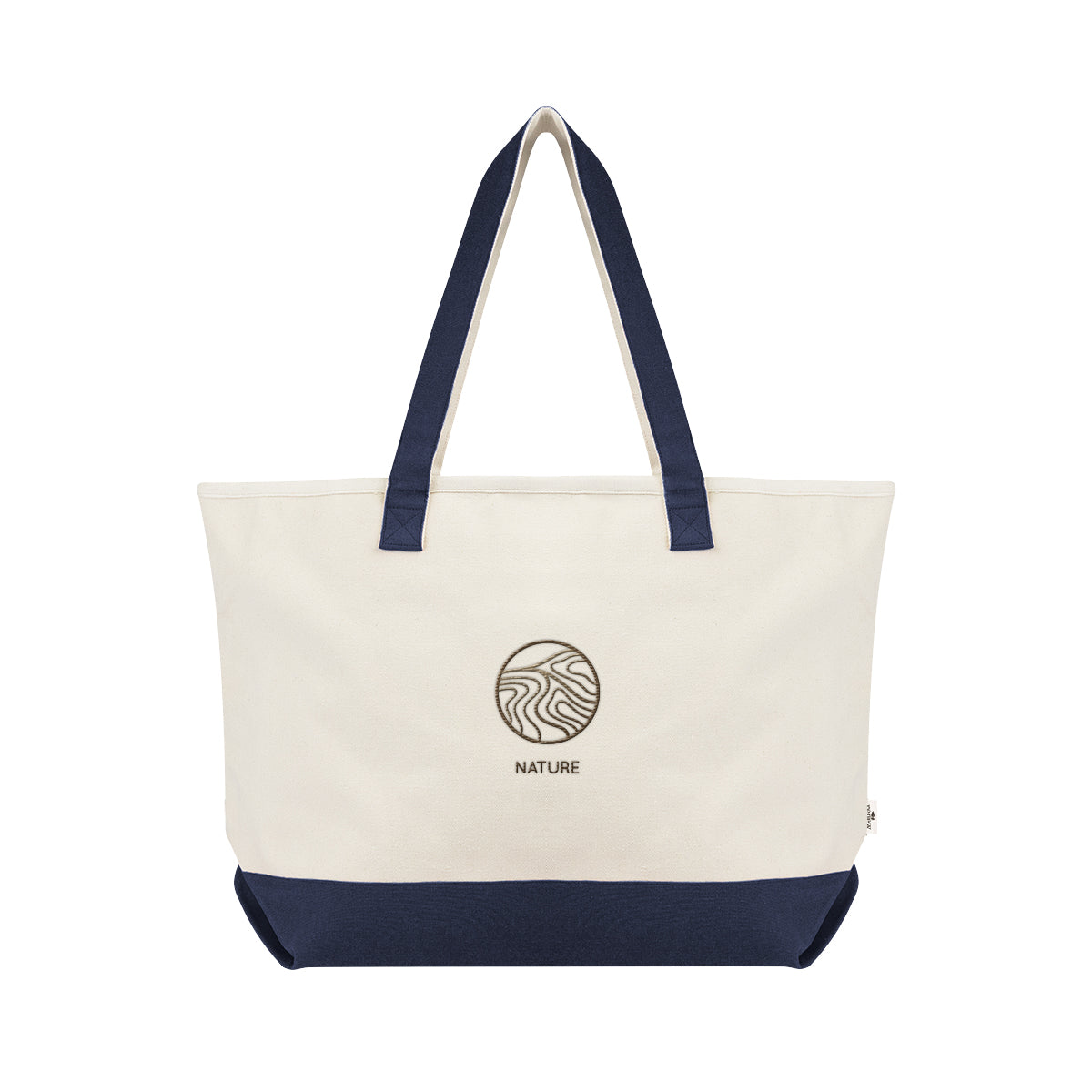 Starboard Tote Bag in Recycled Cotton Canvas, Large - Embroidery