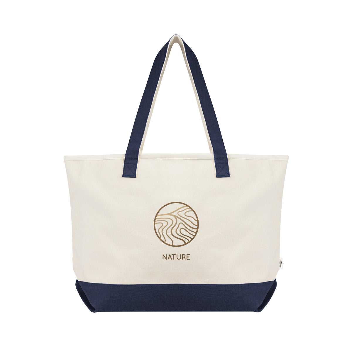 Starboard Tote Bag in Recycled Cotton Canvas, Large Embroidery - Colorbrite