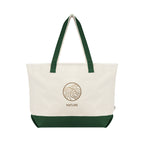 Starboard Tote Bag in Recycled Cotton Canvas, Large Embroidery - Forest Green - Colorbrite