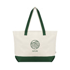 Starboard Tote Bag in Recycled Cotton Canvas, Large - Forest Green - Silk Screen