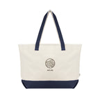Starboard Tote Bag in Recycled Cotton Canvas, Large - Navy - Embroidery