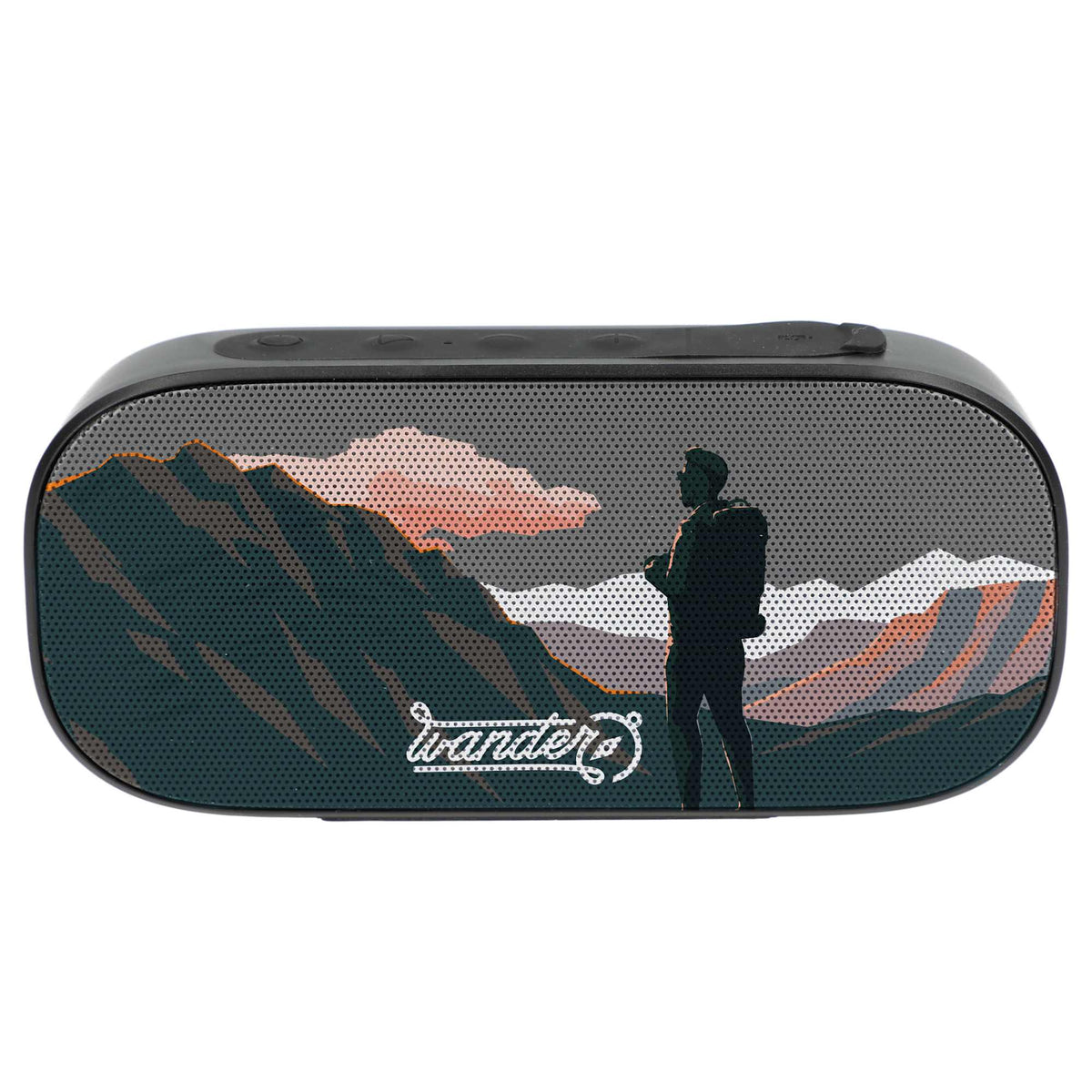 Stark Water-Resistant Bluetooth Speaker, 3W Full Color - Black - Front