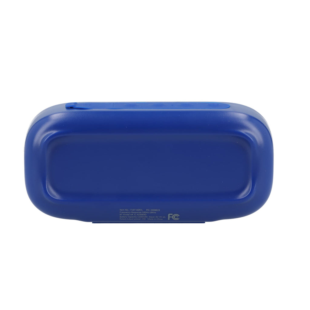 Stark Water-Resistant Bluetooth Speaker, 3W Full Color - Royal - Back