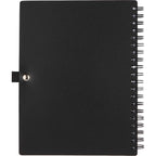 Stash Spiral Notebook with Two Pockets, 5 x 7 Inches - Black - Back