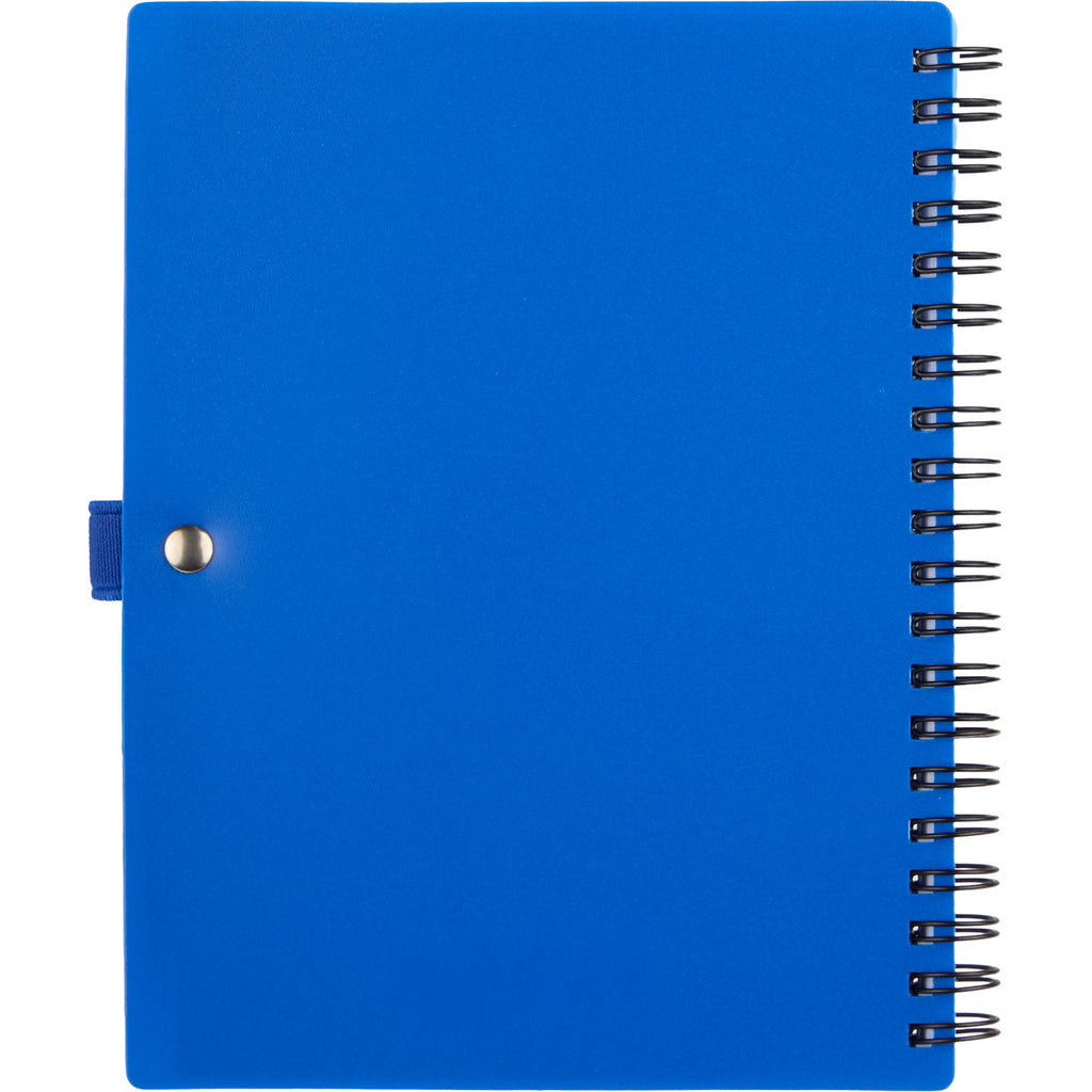 Stash Spiral Notebook with Two Pockets, 5 x 7 Inches - Blue - Back