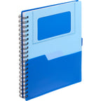Stash Spiral Notebook with Two Pockets, 5 x 7 Inches - Blue - Right Angle