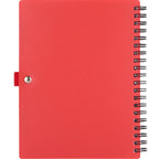 Stash Spiral Notebook with Two Pockets, 5 x 7 Inches - Red - Back