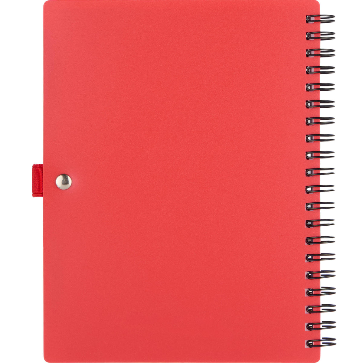 Stash Spiral Notebook with Two Pockets, 5 x 7 Inches - Red - Back