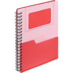 Stash Spiral Notebook with Two Pockets, 5 x 7 Inches - Red - Right Angle