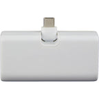 Stay Powered Mini Power Bank with USB-C Tip, 1,200 mAh Full Color - White - Back