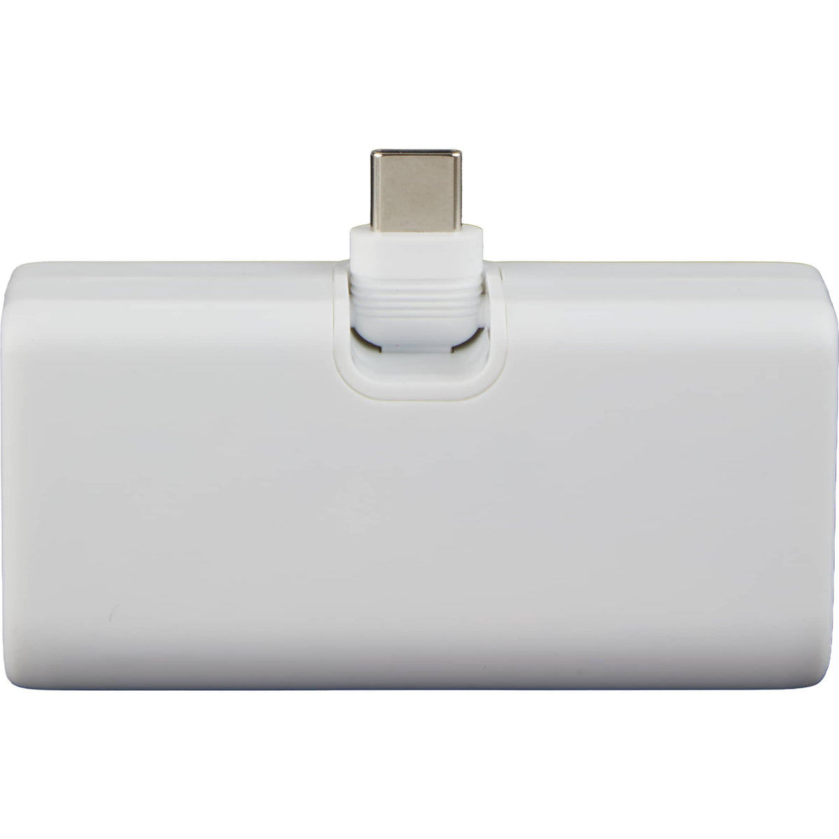 Stay Powered Mini Power Bank with USB-C Tip, 1,200 mAh Full Color - White - Back