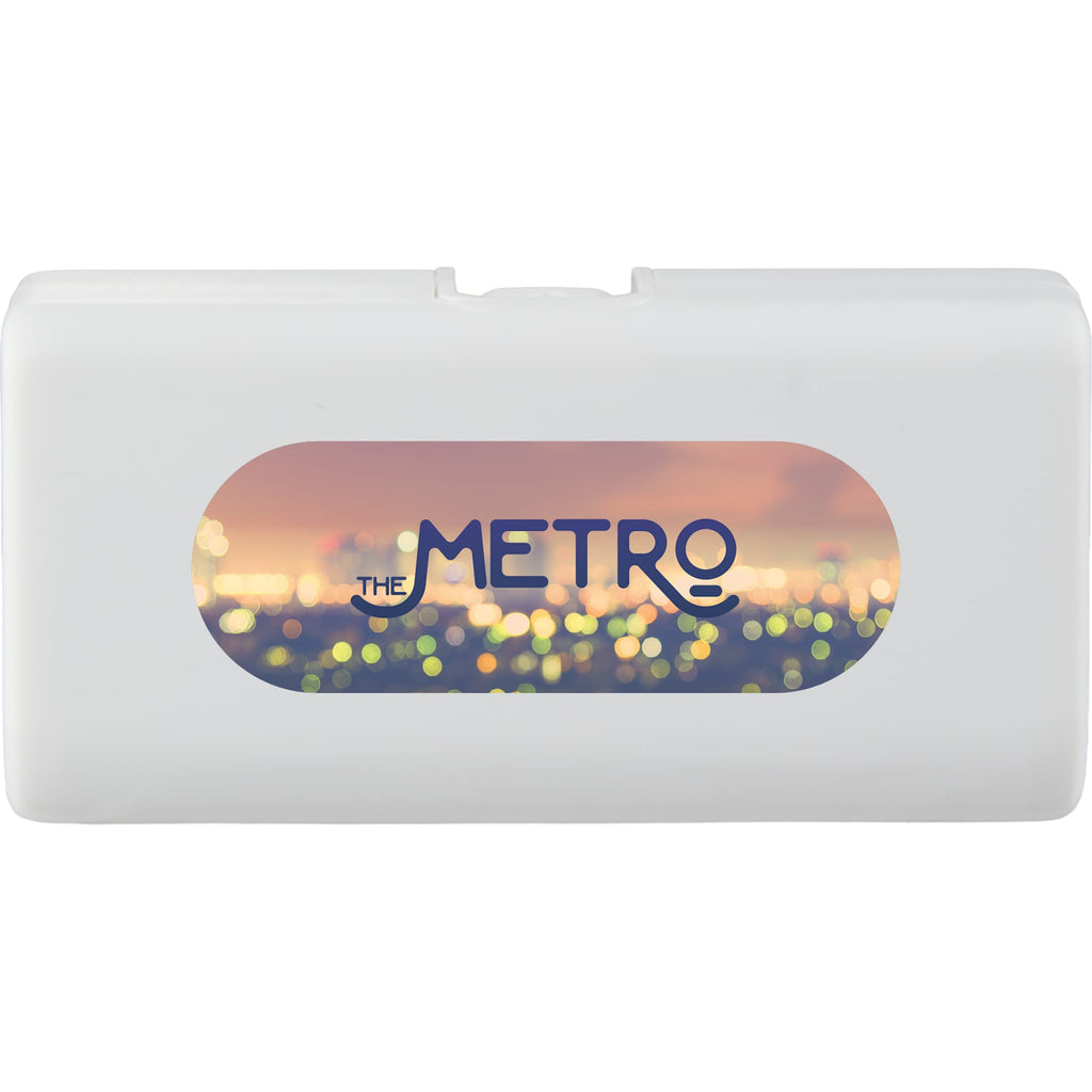 Stay Powered Mini Power Bank with USB-C Tip, 1,200 mAh Full Color - White - Front