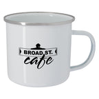 Steel Campfire Mug, 16 oz - White - Silk Screen
