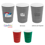 Steel Chill-Cups, 16 oz - Red