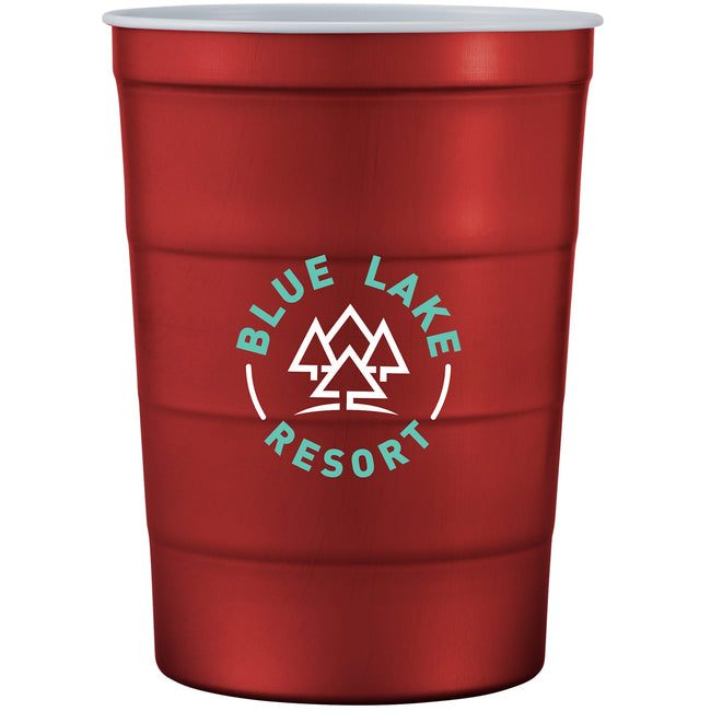 Steel Chill-Cups Recyclable Steel Party Cup, 16 oz Full Color