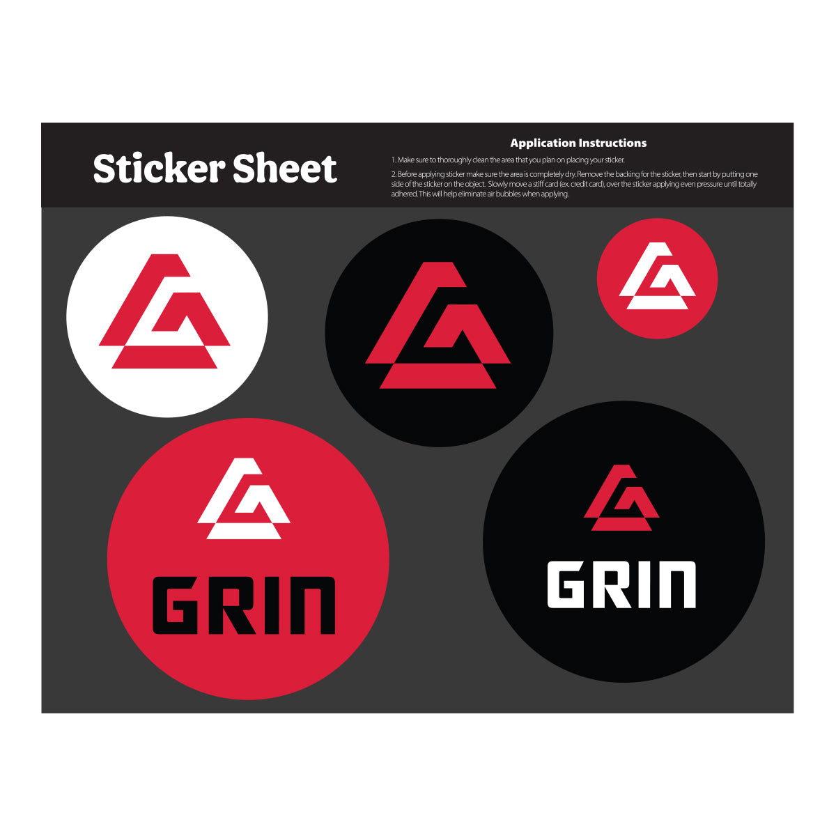 Sticker Sheet in Stock Shapes, 5.5 x 7 Inches - Circles_4CP