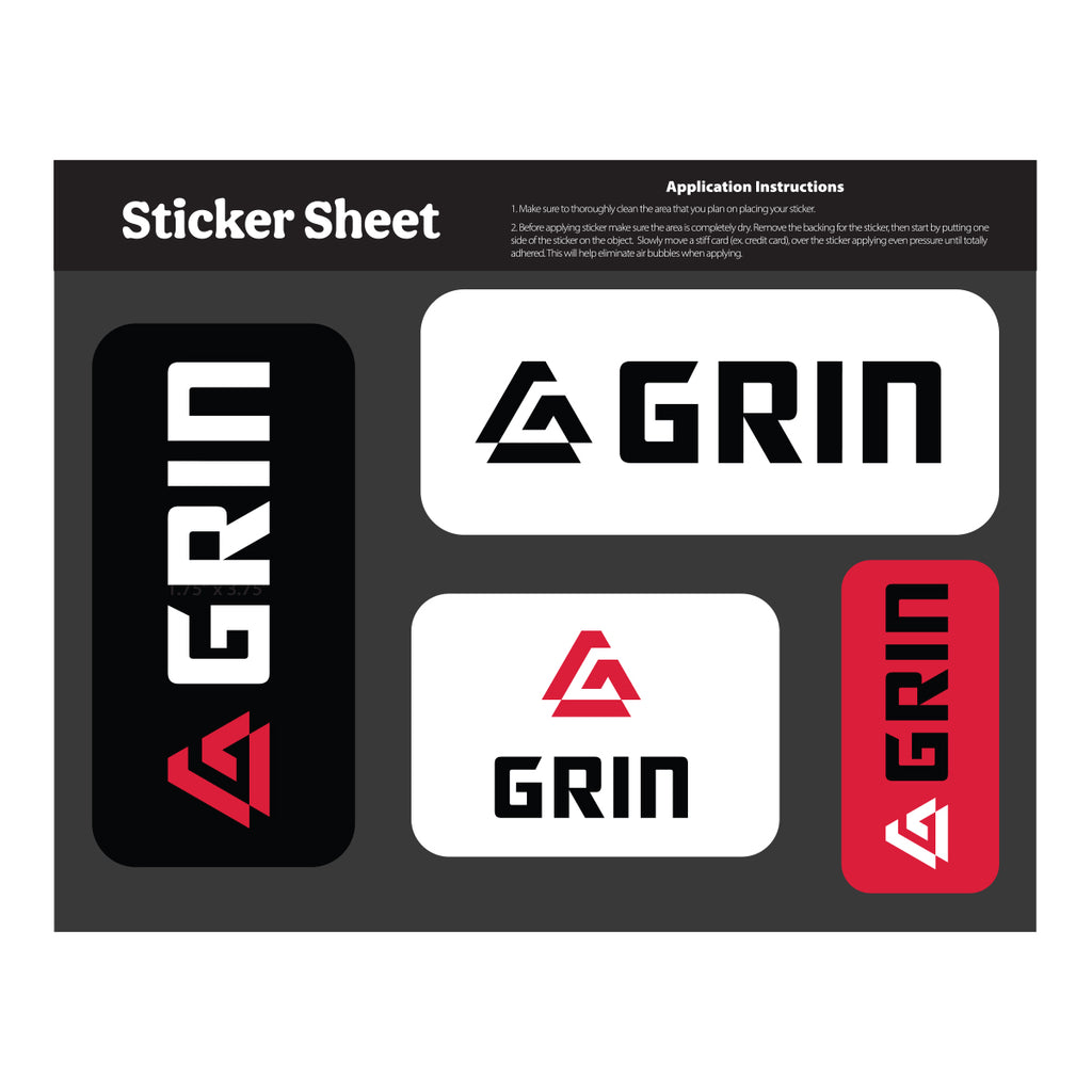 Sticker Sheet in Stock Shapes, 5.5 x 7 Inches - White - Rectangles_4CP