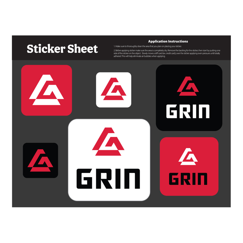 Sticker Sheet in Stock Shapes, 5.5 x 7 Inches - White - Squares_4CP
