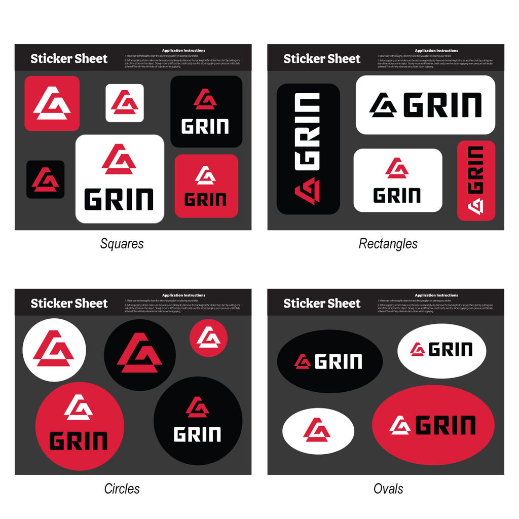 Sticker Sheet in Stock Shapes, 5.5 x 7 Inches