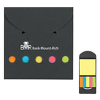 Sticky Notes and Flags in a Pocket Case - Black - Silk Screen