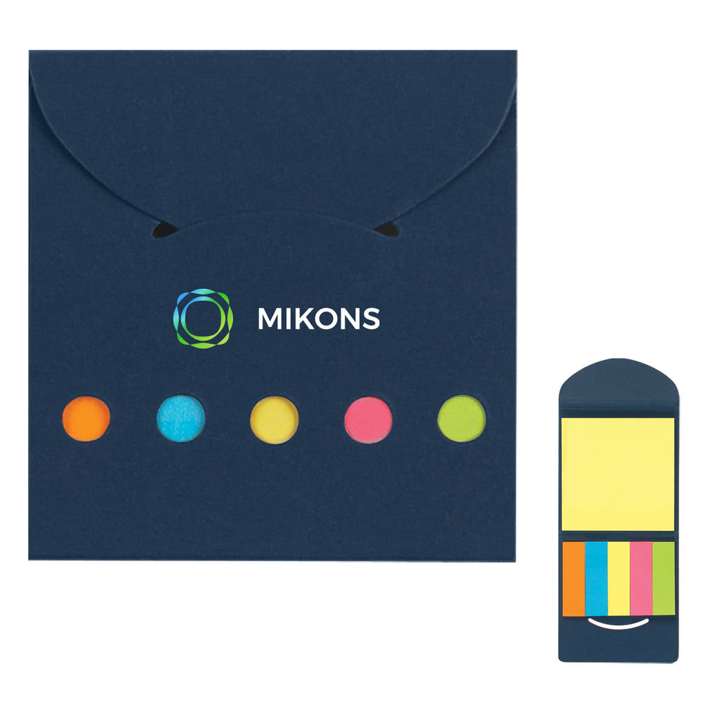 Sticky Notes and Flags in a Pocket Case - Blue - Full Color