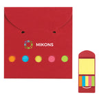 Sticky Notes and Flags in a Pocket Case - Red - Full Color