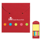 Sticky Notes and Flags in a Pocket Case - Red - Silk Screen