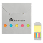 Sticky Notes and Flags in a Pocket Case - Silver - Silk Screen