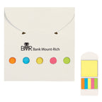 Sticky Notes and Flags in a Pocket Case - White - Silk Screen