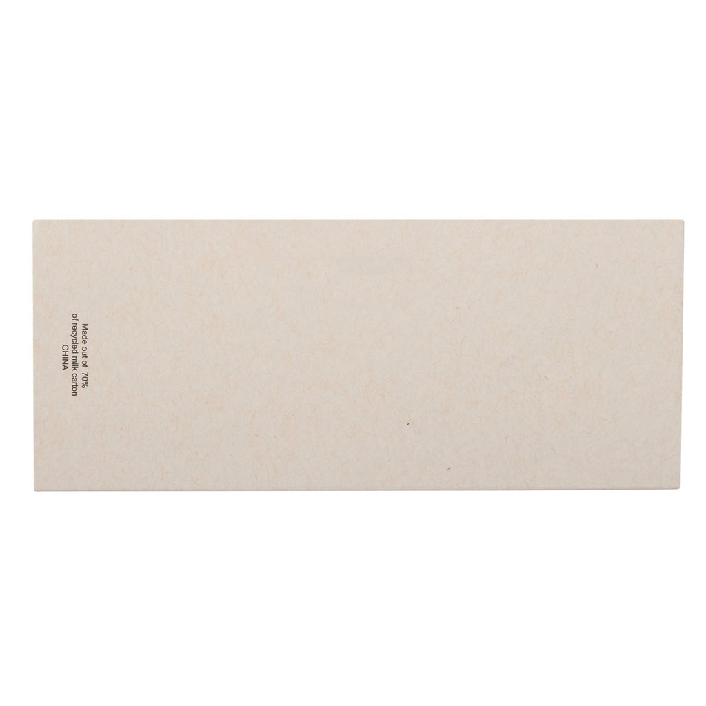 Sticky Notes and Ruler Pad in Recycled Milk Carton - White - Back