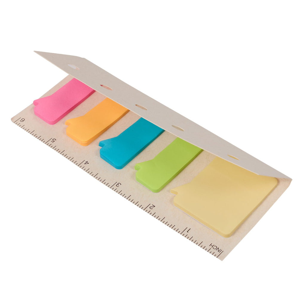 Sticky Notes and Ruler Pad in Recycled Milk Carton - White - Left Angle