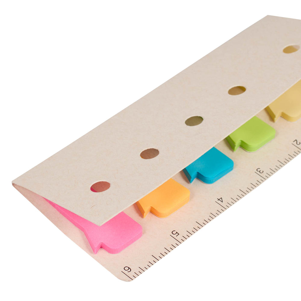 Sticky Notes and Ruler Pad in Recycled Milk Carton - White - Right Angle Detail