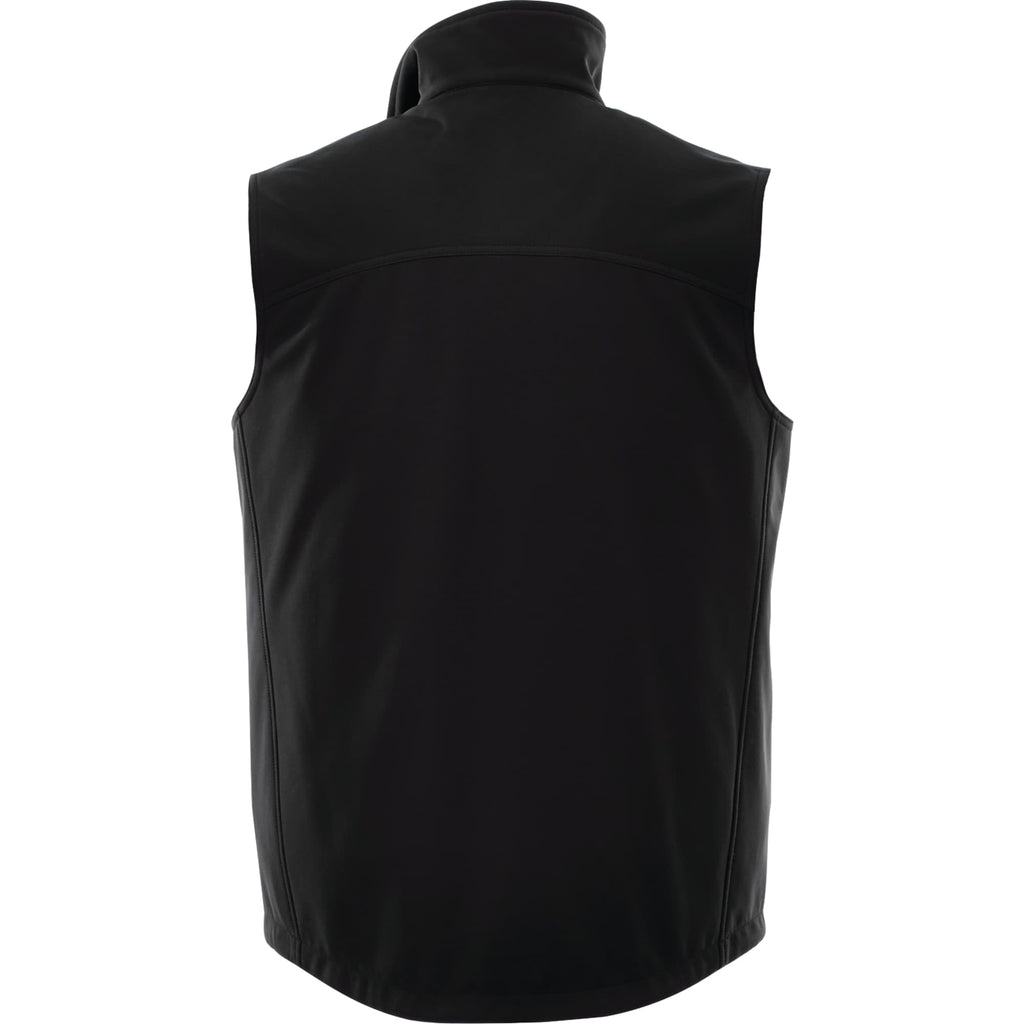 Stinson Softshell Vest for Men Embroidery - Black - Back Flat