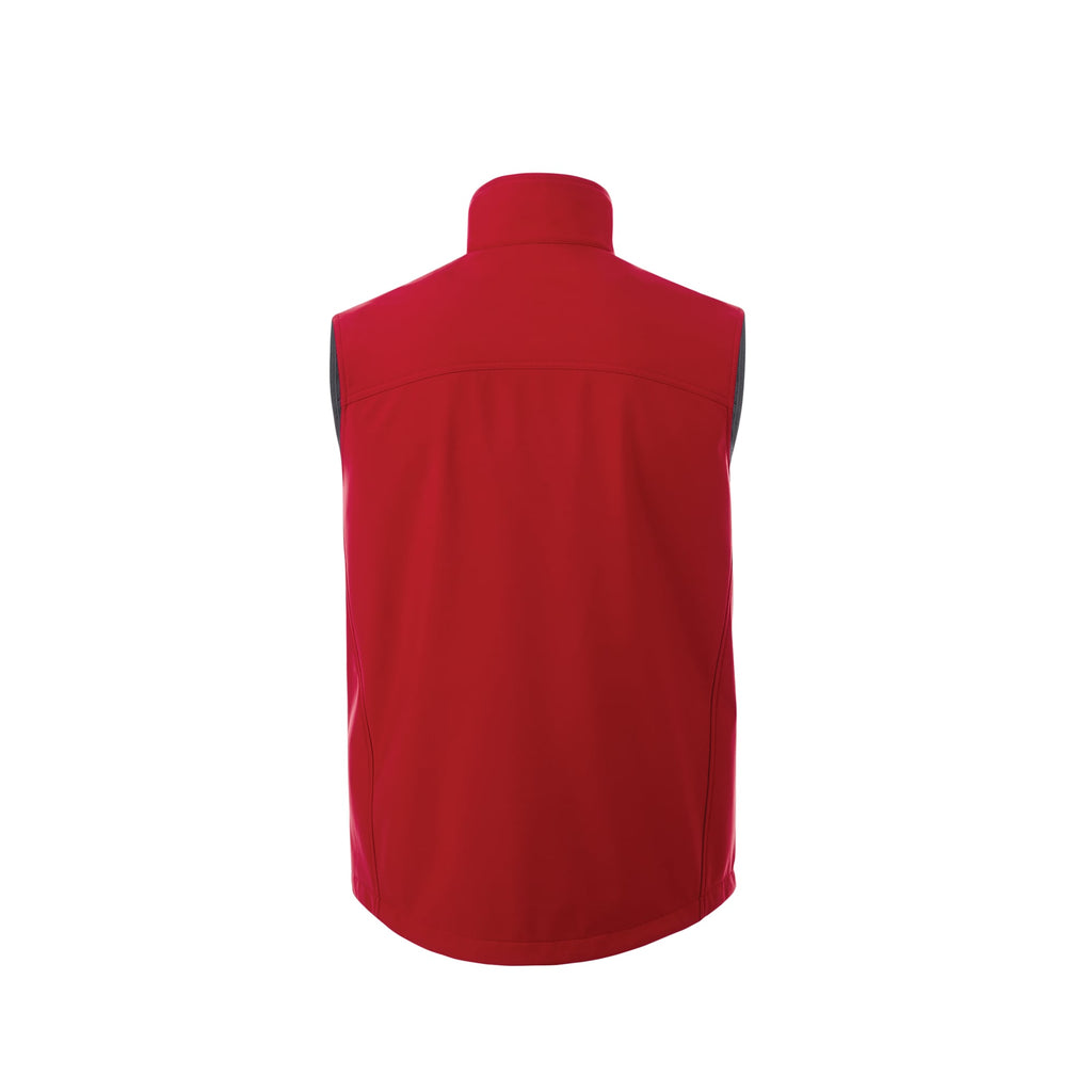 Stinson Softshell Vest for Men Laser Engraving - Team Red - Flat