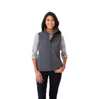 Stinson Softshell Vest for Women Debossing - Grey Storm - On Model