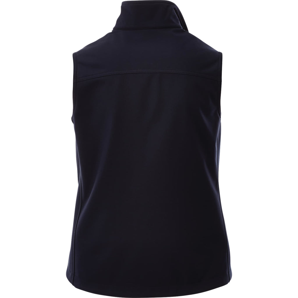 Stinson Softshell Vest for Women Debossing - Navy - Back Flat