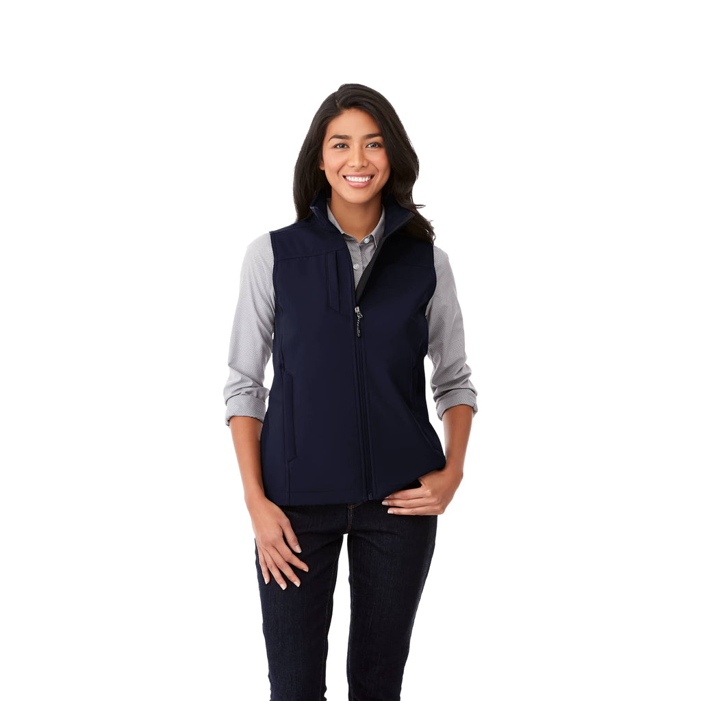 Stinson Softshell Vest for Women Debossing - Navy - On Model