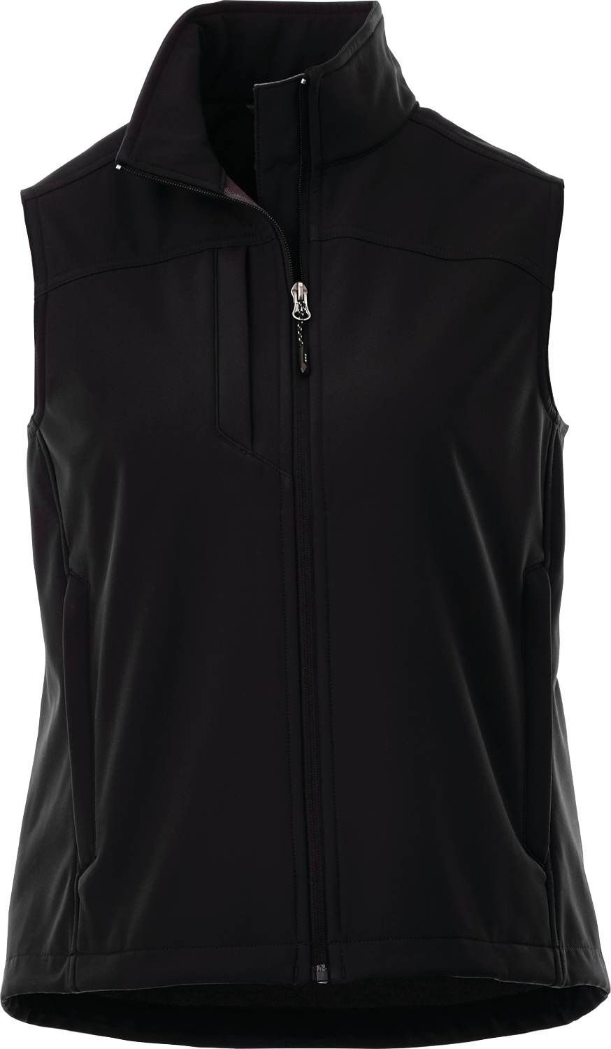 Stinson Softshell Vest for Women Laser Engraving - Black - Front Flat