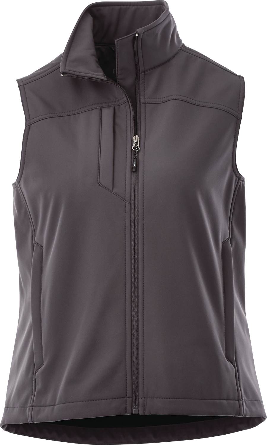 Stinson Softshell Vest for Women Laser Engraving - Grey Storm - Front Flat