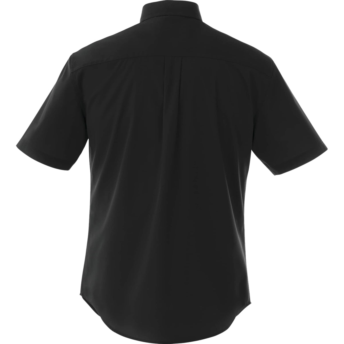 Stirling Short Sleeve Twill Work Shirt for Tall Men Embroidery - Black - Back Flat