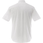 Stirling Short Sleeve Twill Work Shirt for Tall Men Embroidery - White - Back Flat