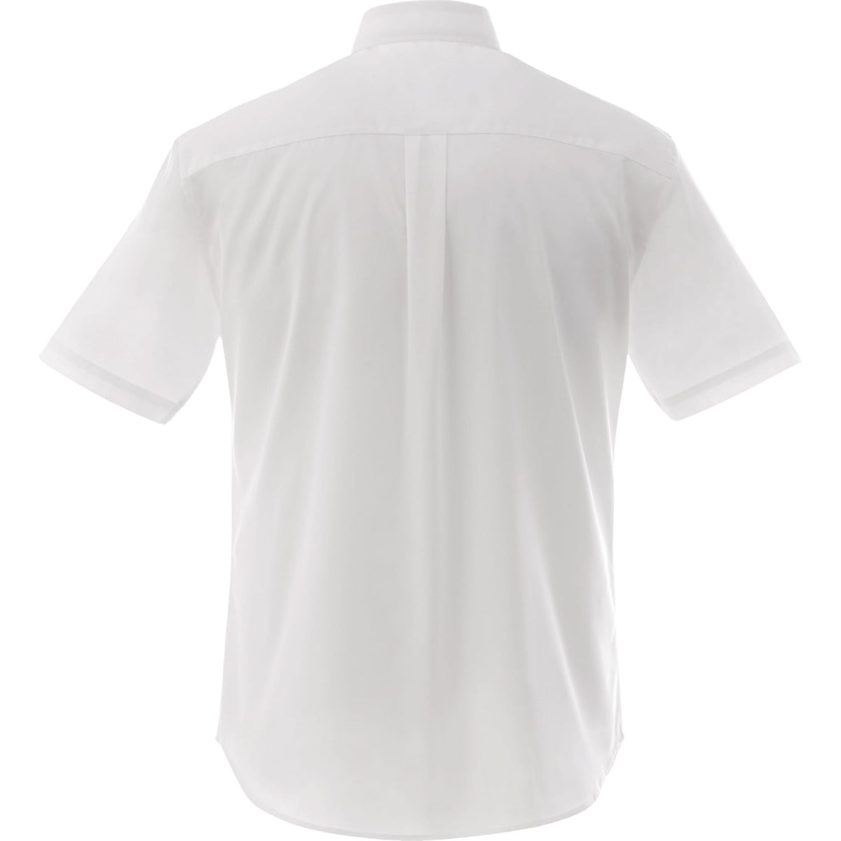 Stirling Short Sleeve Twill Work Shirt for Tall Men Embroidery - White - Back Flat