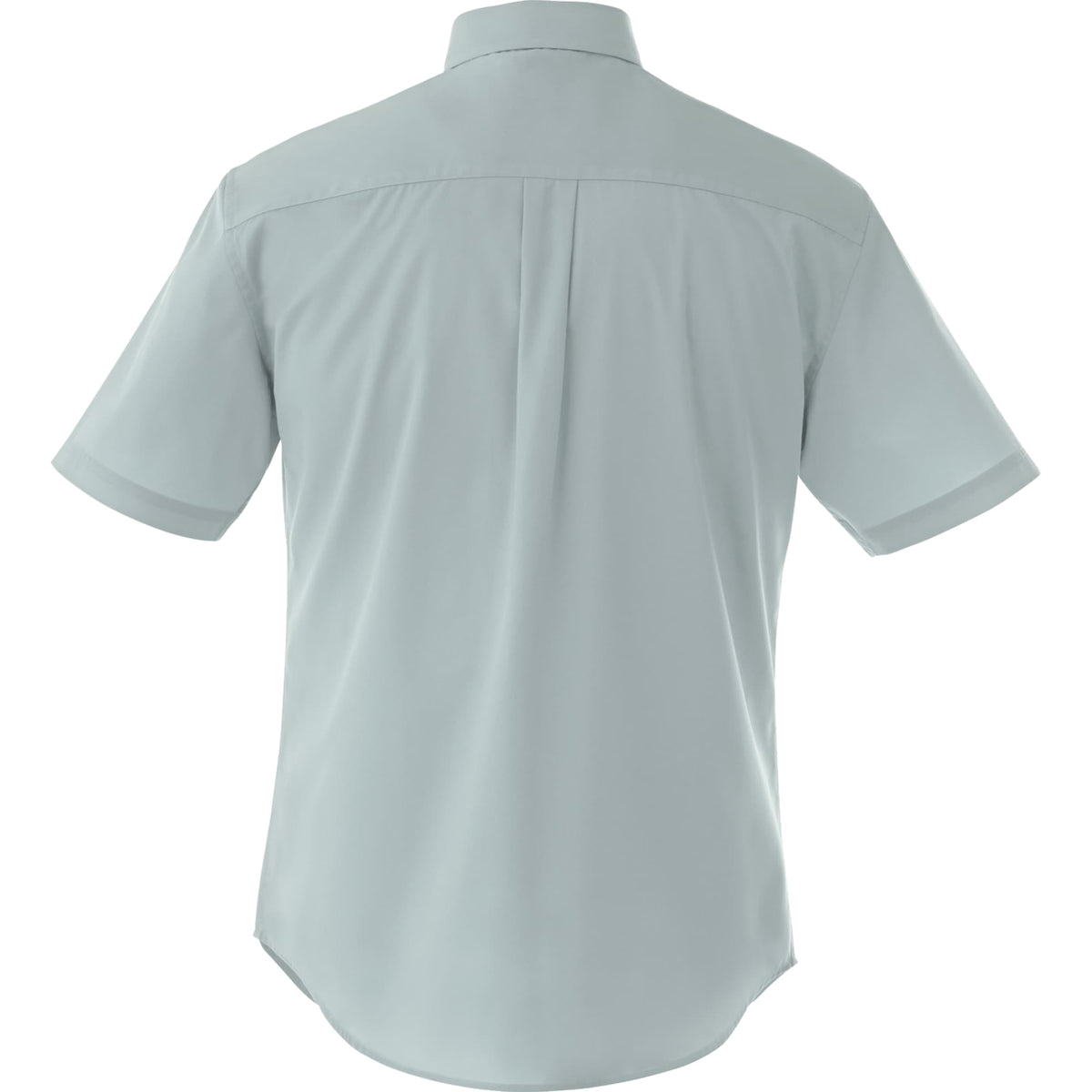 Stirling Short Sleeve Work Shirt in Poly Cotton Twill for Men Embroidery - Grey - Back Flat