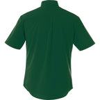Stirling Short Sleeve Work Shirt in Poly Cotton Twill for Men Transfer - Forest Green - Back Flat