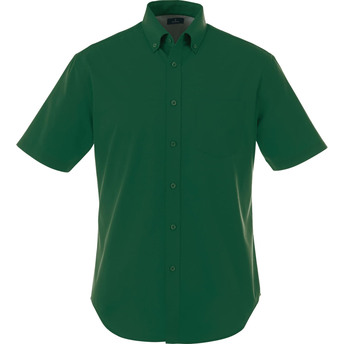 Stirling Short Sleeve Work Shirt in Poly Cotton Twill for Men Transfer - Forest Green - Front Flat