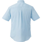 Stirling Short Sleeve Work Shirt in Poly Cotton Twill for Men Transfer - Frost Blue - Back Flat