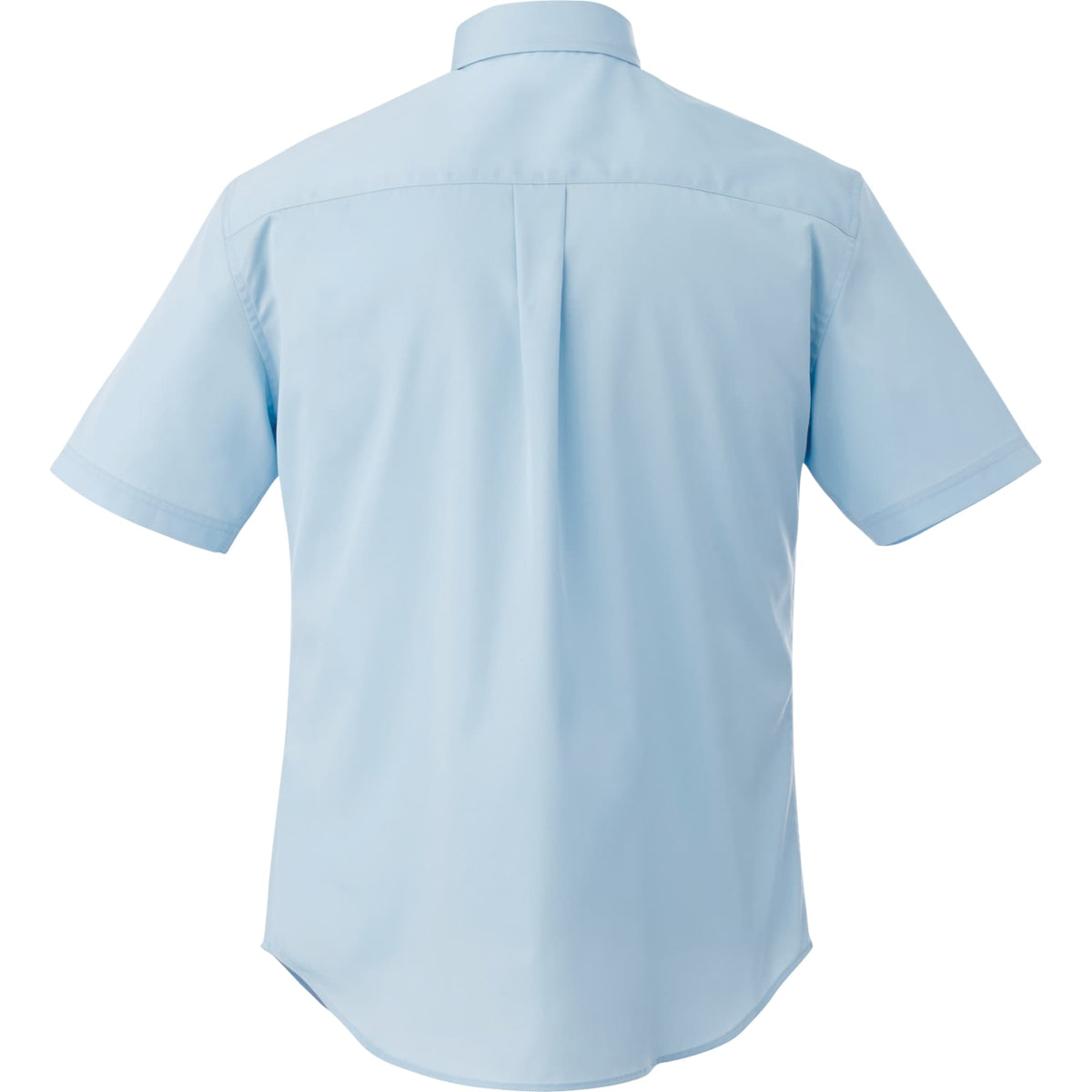 Stirling Short Sleeve Work Shirt in Poly Cotton Twill for Men Transfer - Frost Blue - Back Flat