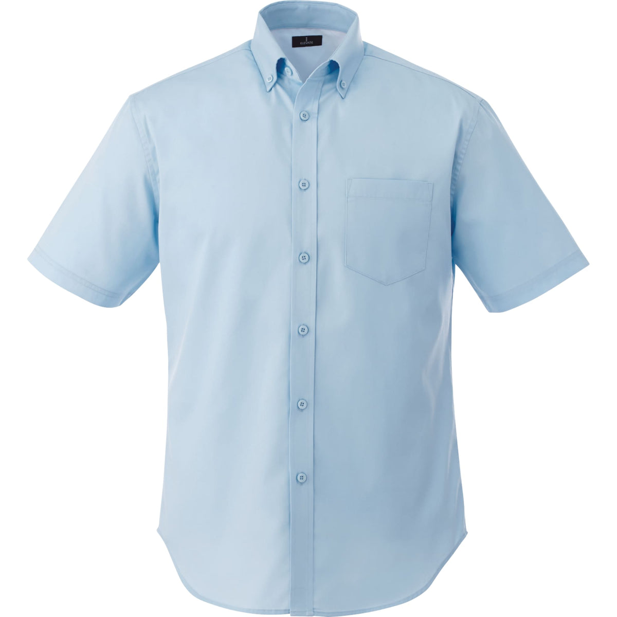 Stirling Short Sleeve Work Shirt in Poly Cotton Twill for Men Transfer - Frost Blue - Front Flat