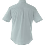 Stirling Short Sleeve Work Shirt in Poly Cotton Twill for Men Transfer - Grey - Back Flat
