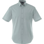 Stirling Short Sleeve Work Shirt in Poly Cotton Twill for Men Transfer - Grey - Front Flat